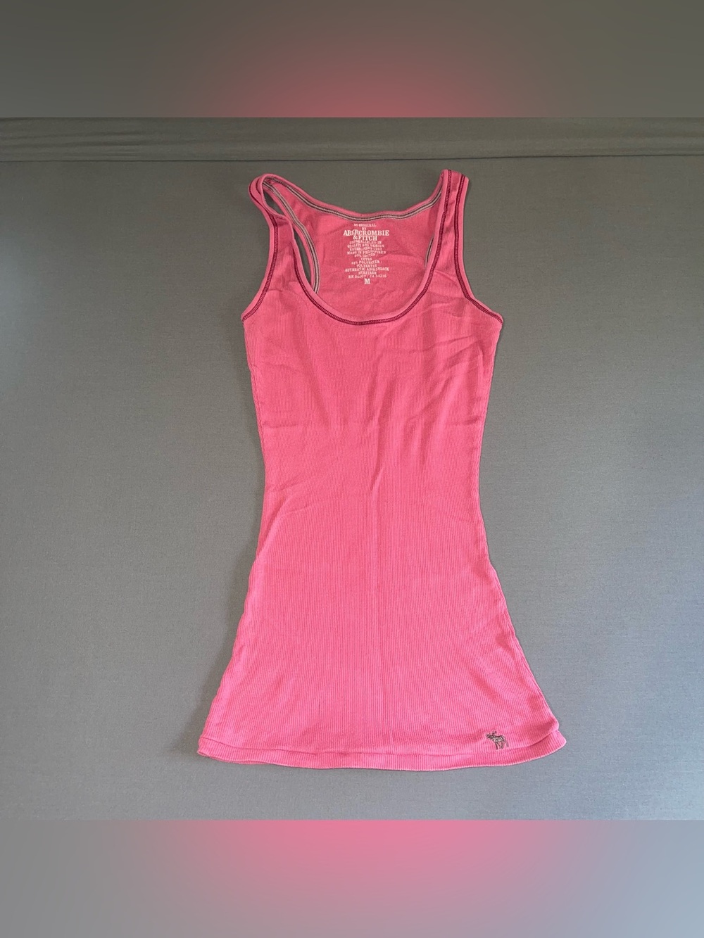 Vintage 2000sAbercrombie & Fitch Pink Tank Top Women’s Size Medium Ribbed Y2K